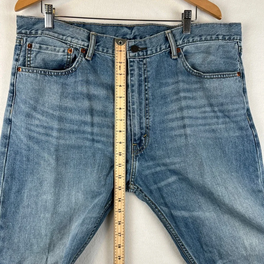 Levis 505 Jeans Mens 40x30 Regular Fit Light Wash Denim Pants‎ Classic